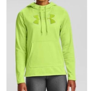 Under Armour Women's Fleece Big Logo Chenille Hoodie Sweatshirt Jacket Size M